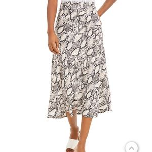 Bar iii snake print silk skirt